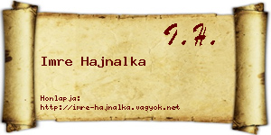 Imre Hajnalka névjegykártya
