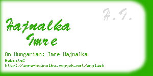 hajnalka imre business card